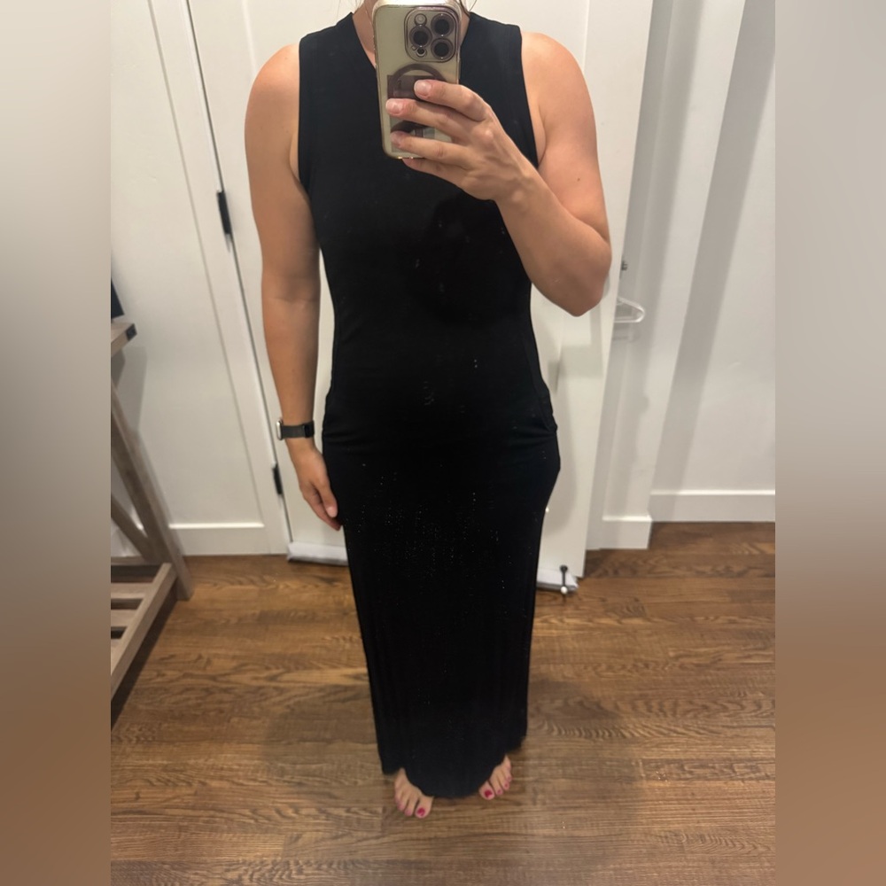 Lulu's Classic Black Maxi Dress